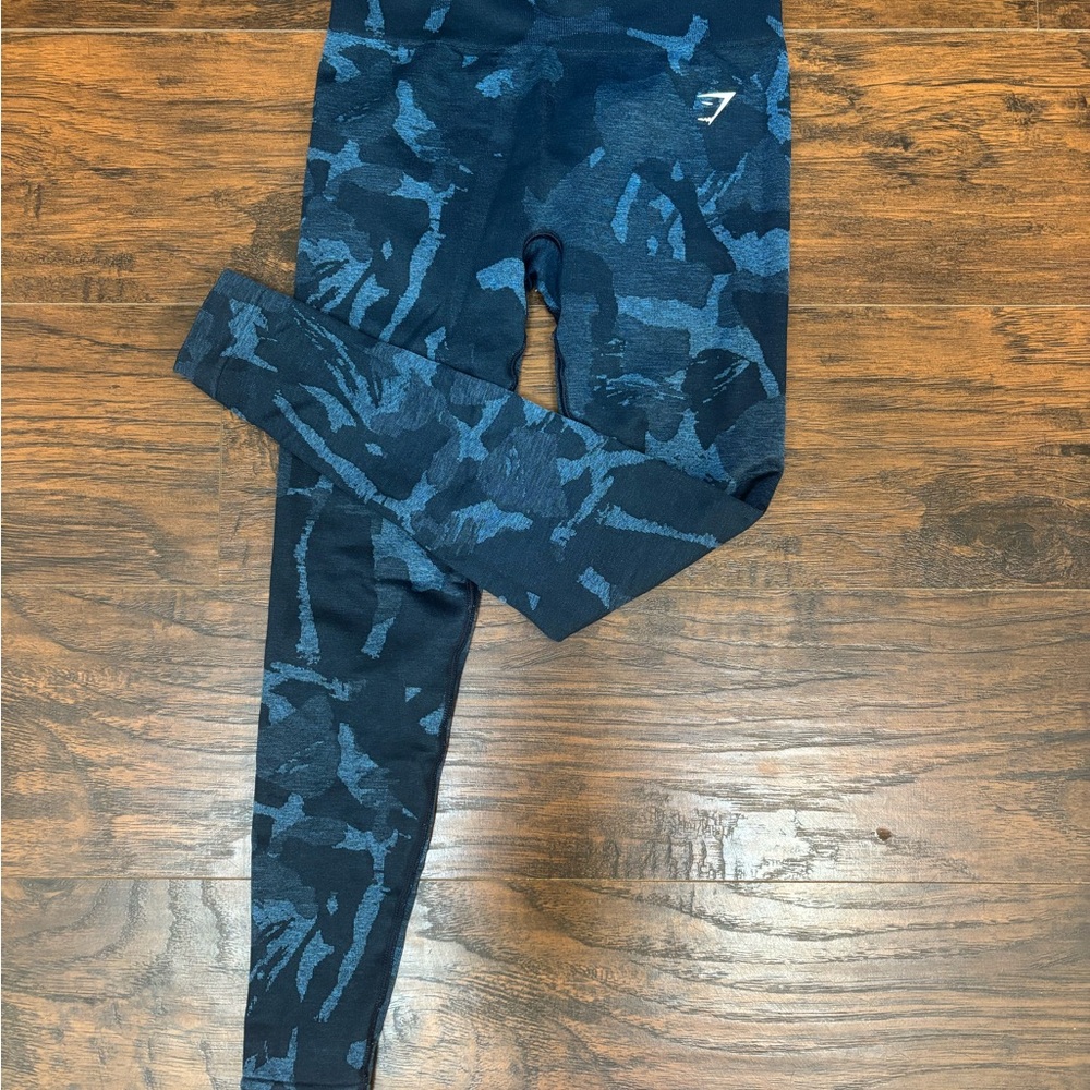 Gymshark Blue Patterned Leggings